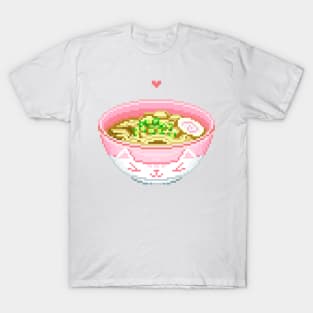 Kawaii Pixel Ramen Bowl T-Shirt